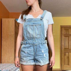 Overall Jean shorts